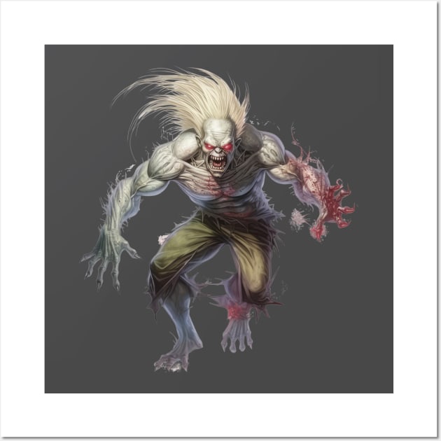 Zombie Saiyan: Powering Up the Undead Wall Art by MerlinArt